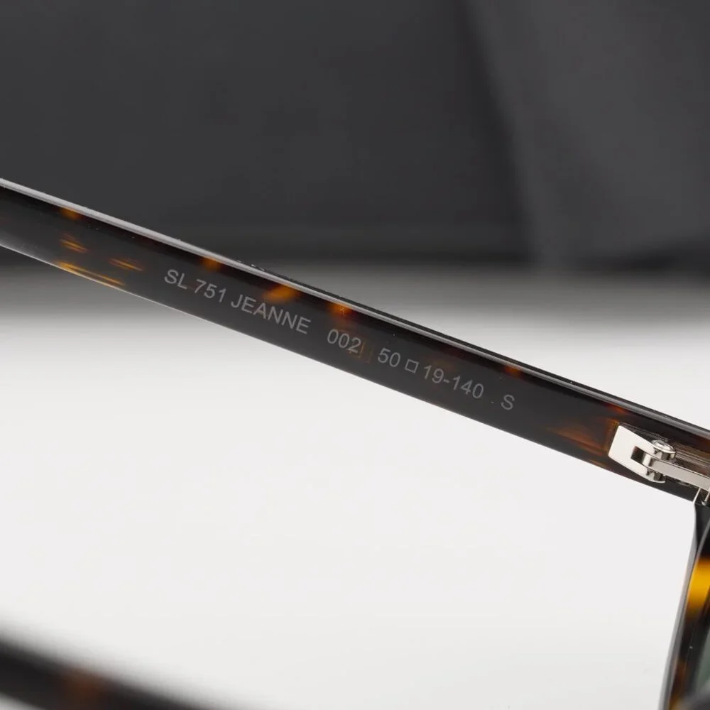 Saint Laurent SL751JEANNE 002 Oval Sunglasses - Havana\Grey - Picture 6 of 10